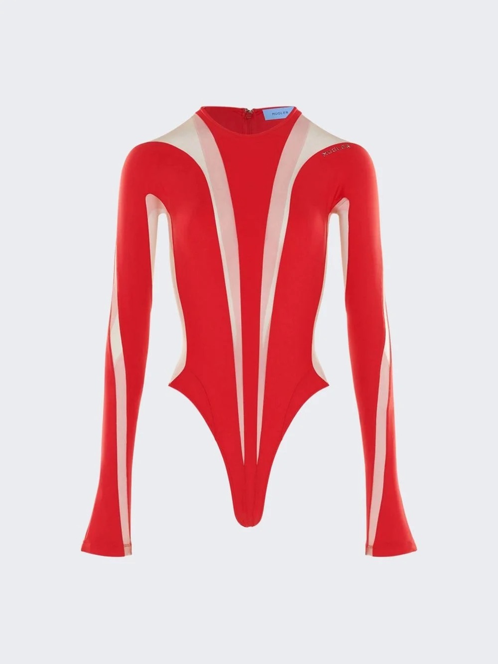 NWT Sz FR40 (Med) Mugler Red Bodysuit ($490)